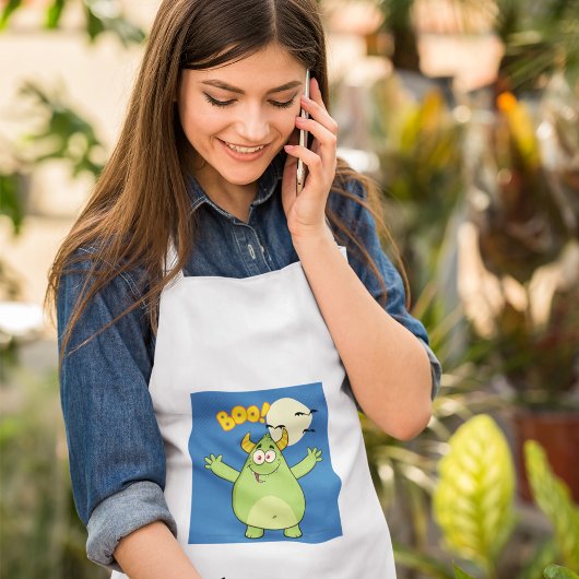 Grüne Halloween-Monster-Schürze Schürze