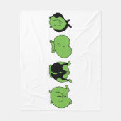 Grüne Hamsterpopos Fleecedecke (Vorderseite)