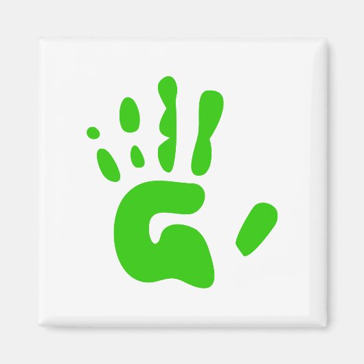 Grüne Hand Magnet (Vorne)