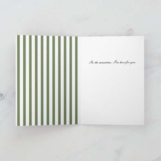 Grüne Hand mit nacktem Baum Karte (Innenseite)