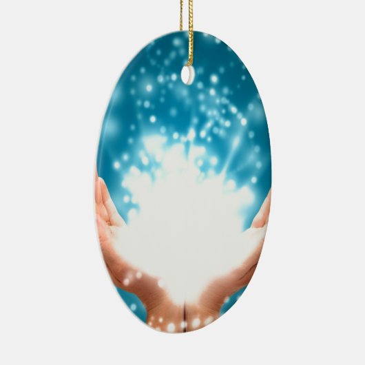 Grüne Hände chakra Reiki Energie Zen-Yoga Keramik Ornament (Rechts)