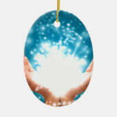 Grüne Hände chakra Reiki Energie Zen-Yoga Keramik Ornament (Vorne)