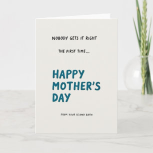 Grüne Happy Mothers Day Text Karte