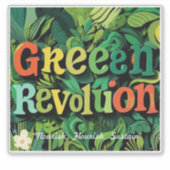 "Grüne Harmonie in Design" Aufkleber (Vorderseite)
