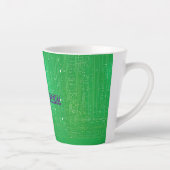 Grüne Harmonie: Text Latte Tasse mit Design zusamm (Rechts)
