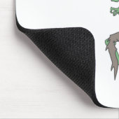 Grüne Haut-gruseliger Zombie mit Mousepad (Ecke)