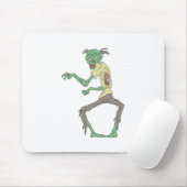 Grüne Haut-gruseliger Zombie mit Mousepad (Mit Mouse)