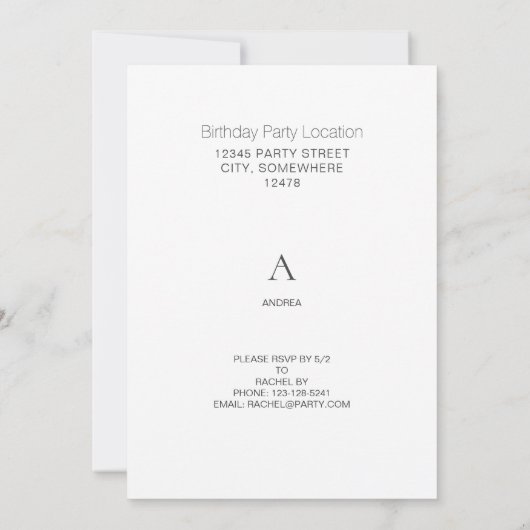 Grüne Hawaiian Floral Birthday Party Einladung (Rückseite)