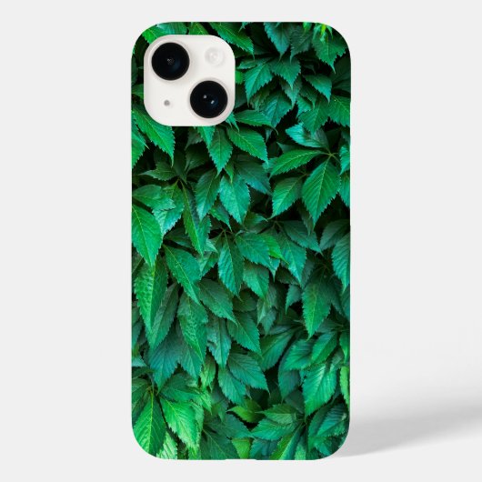 grüne Hecke Hintergrund Parthenocissus Muster Text Case-Mate iPhone Hülle (Rückseite)
