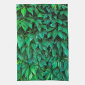grüne Hecke Hintergrund Parthenocissus Muster Text Geschirrtuch (Vertikal)