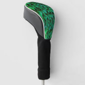 grüne Hecke Hintergrund Parthenocissus Muster Text Golf Headcover (angewinkelt)