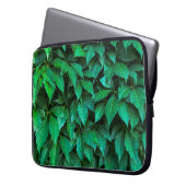 grüne Hecke Hintergrund Parthenocissus Muster Text Laptopschutzhülle (Vorderseite Links)