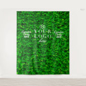 Grüne Hecke Wand Weiße Fotos Hintergrund Wandteppich (Vorderseite)