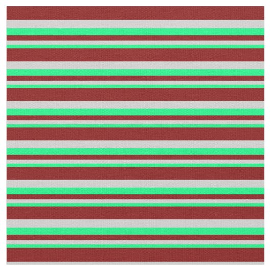 Grüne, hellgraue und maroon farbige Linien Stoff (Nahaufnahme)