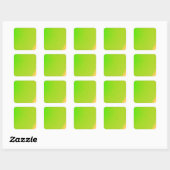 Grüne, hellgrüne Farbe leuchtet auf Quadratischer Aufkleber (Blatt)