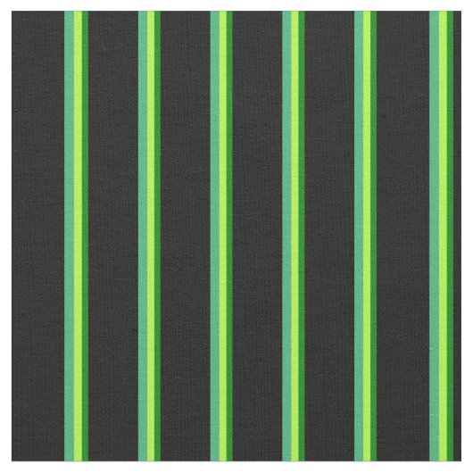 Grüne, hellgrüne, meergrüne und schwarze Linien Stoff (Nahaufnahme)