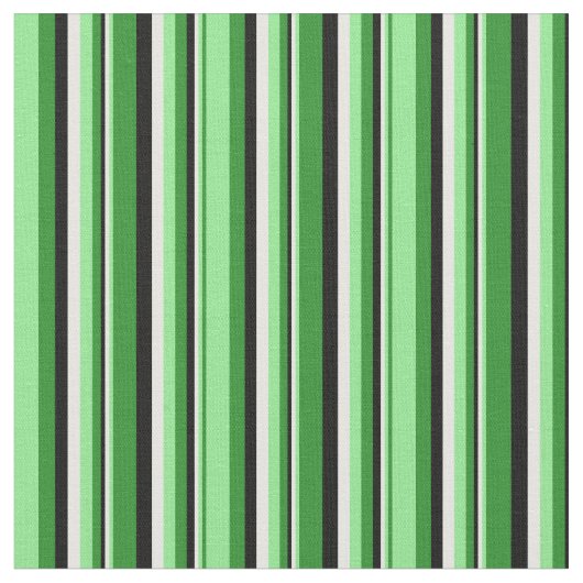 Grüne, hellgrüne, weiße und schwarze Linien Stoff (Nahaufnahme)