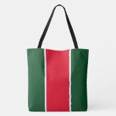 Grüne, hellrote, senkrechte Streifen Tasche (Rückseite)