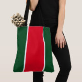 Grüne, hellrote, senkrechte Streifen Tasche (Von Nahem)