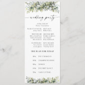 Grüne Herbal Hochzeitsprogramm Programm (Rückseite)