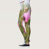 Grüne herrliche Blume blühende Leggings (Links)