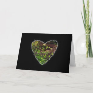 Grüne Herz Romantik Valentinstag Liebe Feiertagskarte