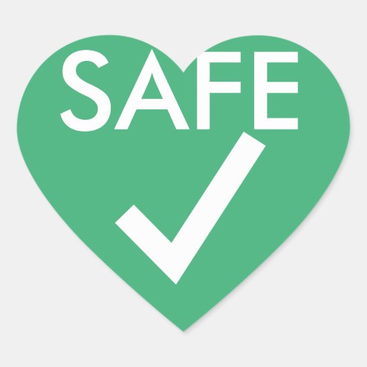 Grüne Herz-Sicherheit Lebensmittel für besondere E Herz-Aufkleber (Vorderseite)