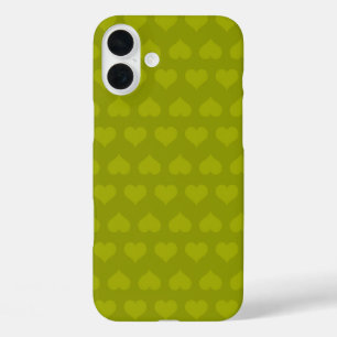 Grüne Herzen iPhone 16 Plus Hülle