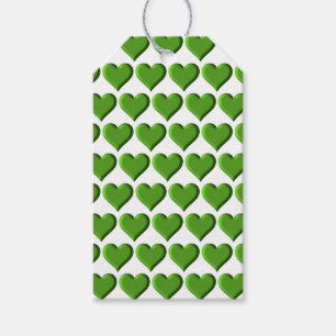 Grüne Herzen Geschenkanhänger