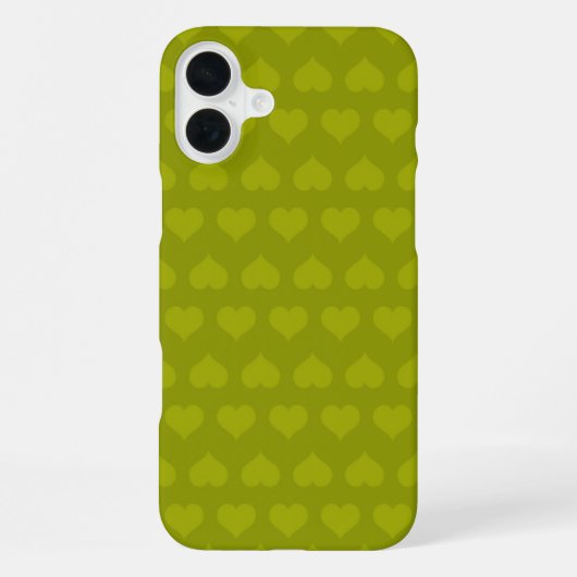 Grüne Herzen iPhone Hülle (Rückseite)