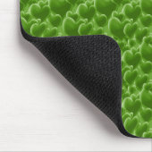 Grüne Herzen Mousepad (Ecke)