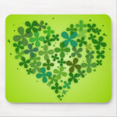 "Grüne Herzen" Mousepad (Vorne)