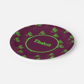 grüne Herzen Papierplatten Pappteller (Schrägansicht)
