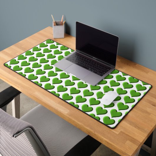 Grüne Herzen Schreibtischunterlage (Büro 2)