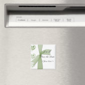 Grüne Herzen und Ribbons Magnet (In Situ (Geschirrspüler))