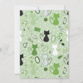 Grüne Herzkatzen des Mittelalters Einladung zum Ge (Rückseite)
