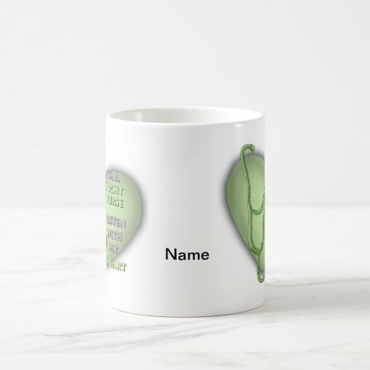 Grüne Herznachtsnacht Kaffeetasse (Mittel)