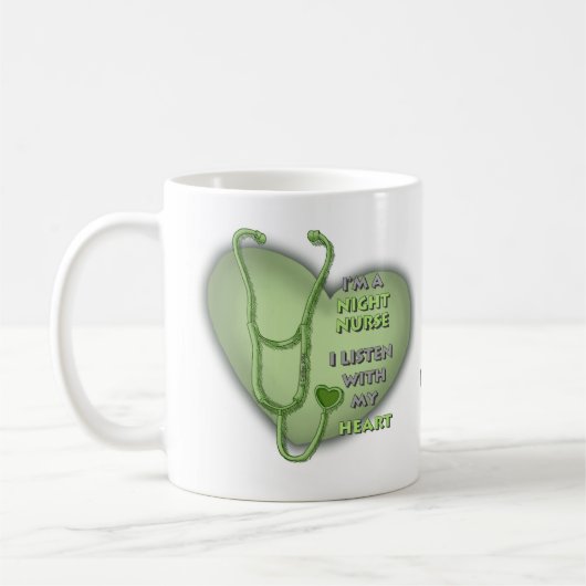 Grüne Herznachtsnacht Kaffeetasse (Links)