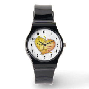 Grüne Herzschule Armbanduhr