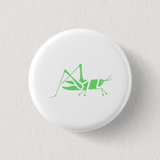 Grüne Heuschrecke Button (Vorderseite)