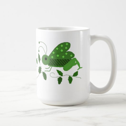 Grüne Heuschrecke Kaffeetasse (Rechts)