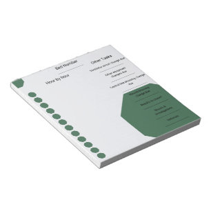 Grüne Hexagonen für die Pflege von Krankenwagen Notizblock