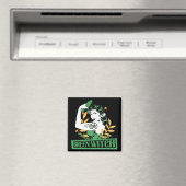 Grüne Hexe Hübsches Button oben Tattooische Muskel Magnet (In Situ (Geschirrspüler))