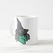 Grüne Hexe Kaffeetasse (Vorderseite Links)