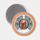 Grüne Hexe Magnet (Vorderseite/Rückseite)