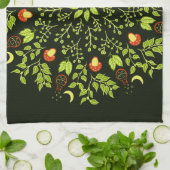 Grüne Hexe Mandala - Tränke und Pilze Geschirrtuch (Gefaltet)