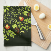 Grüne Hexe Mandala - Tränke und Pilze Geschirrtuch (Viertel Falte)