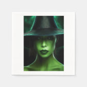 Grüne Hexe Serviette (Vorderseite)