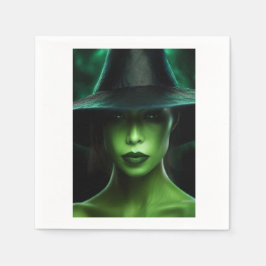 Grüne Hexe Serviette