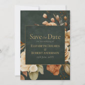 Grüne Hexen-Blumen-Save-the-Date-Karte Save The Date (Vorderseite)